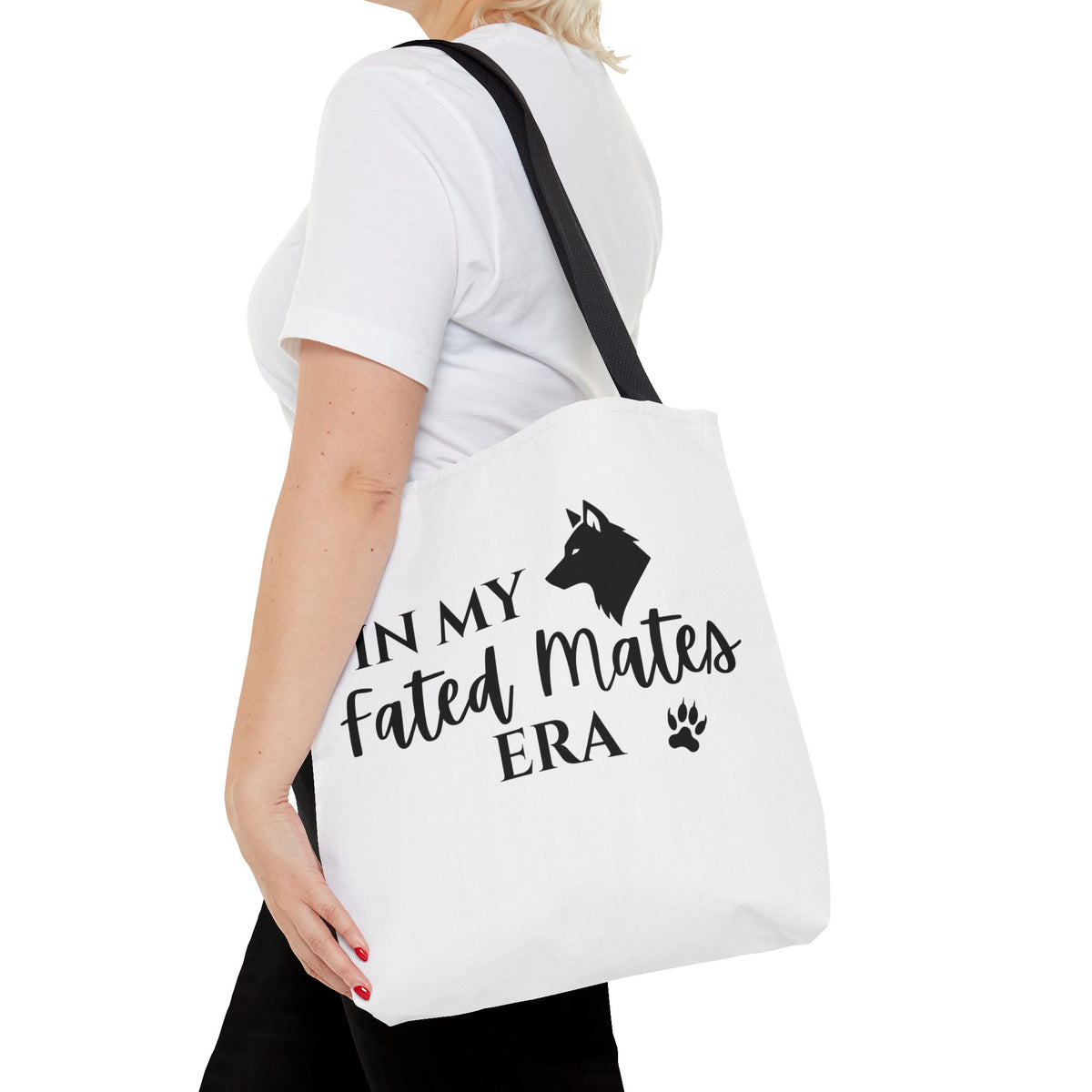 In My Fated Mates Era Tote Bag — Werewolf Paw Print Graphic Tote