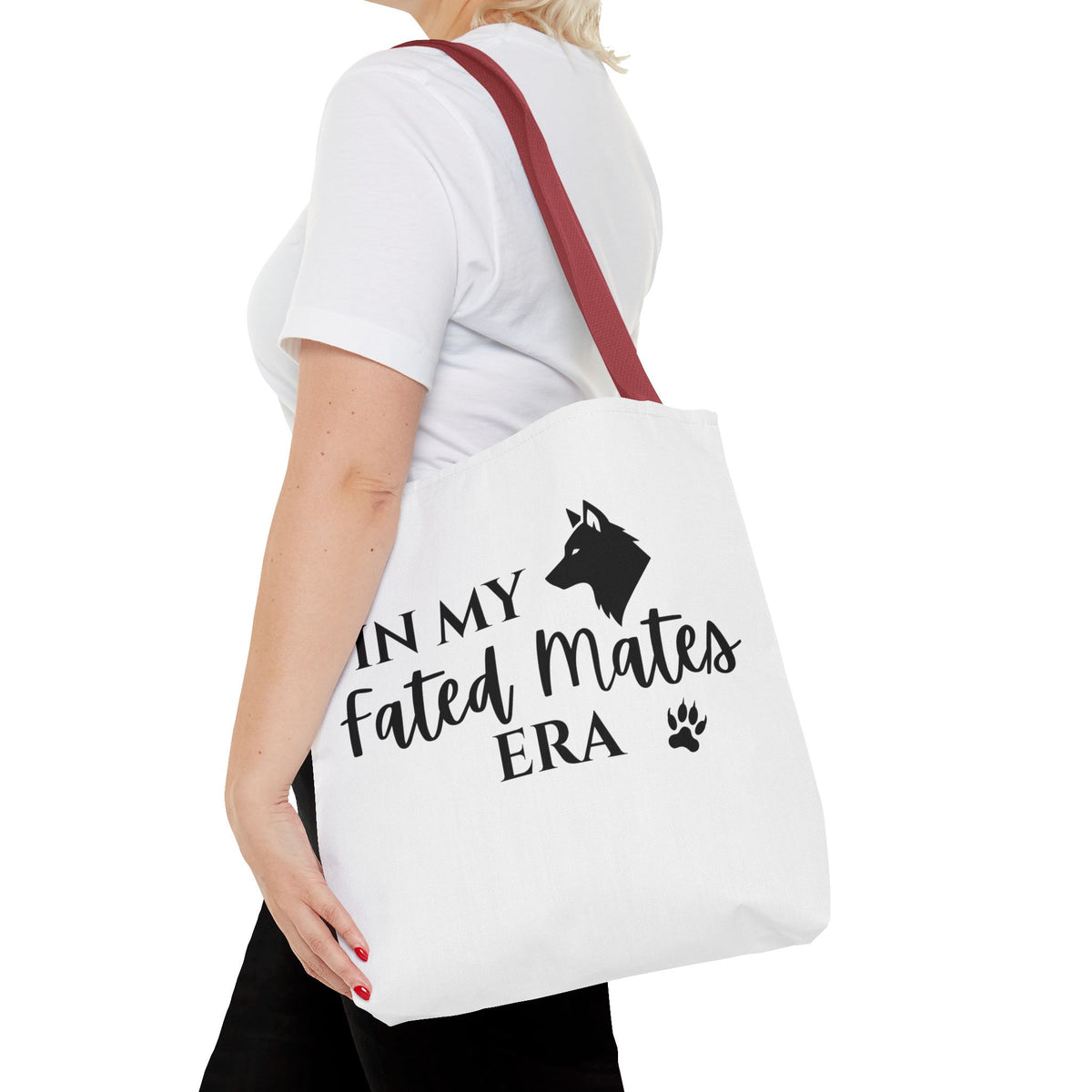 In My Fated Mates Era Tote Bag — Werewolf Paw Print Graphic Tote