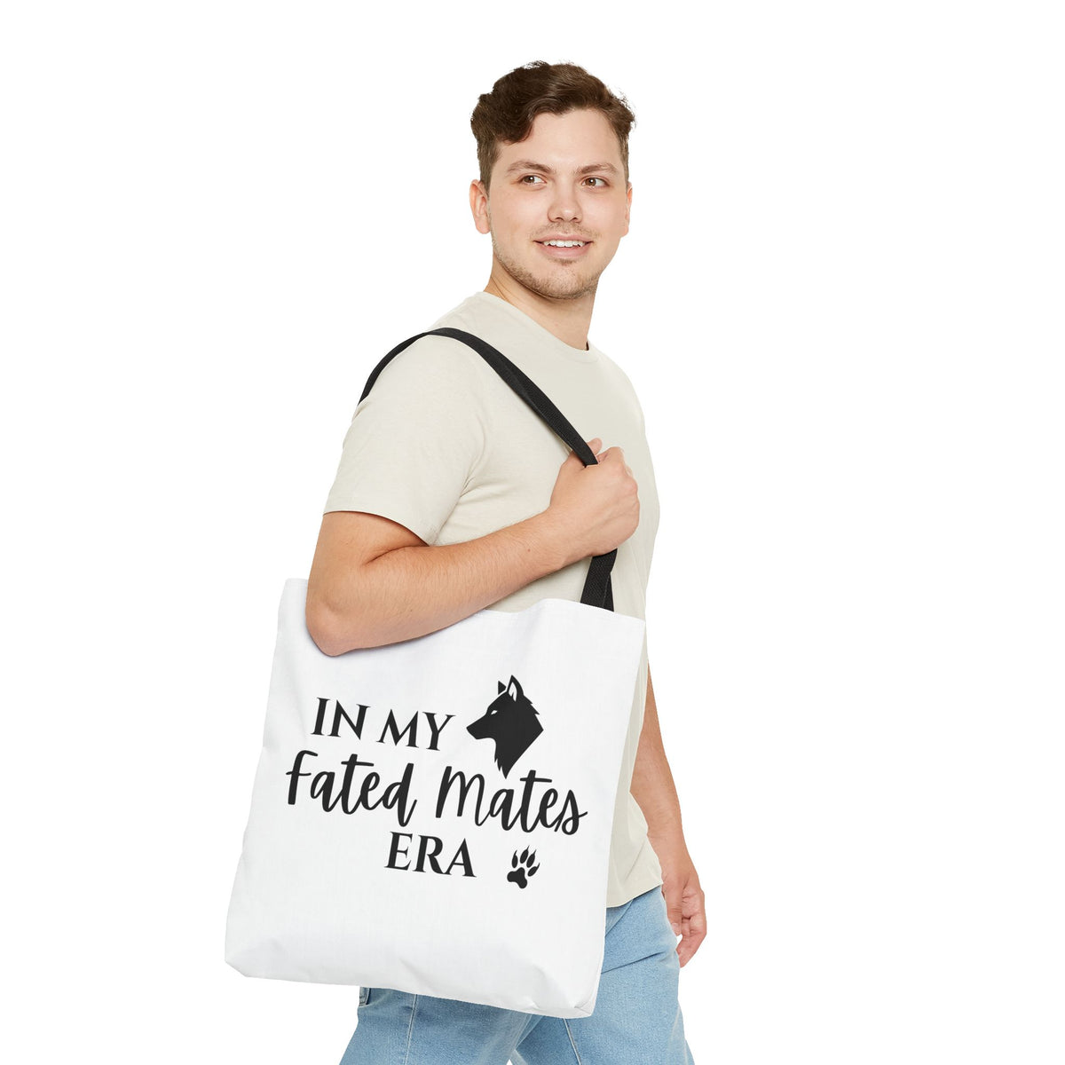 In My Fated Mates Era Tote Bag — Werewolf Paw Print Graphic Tote