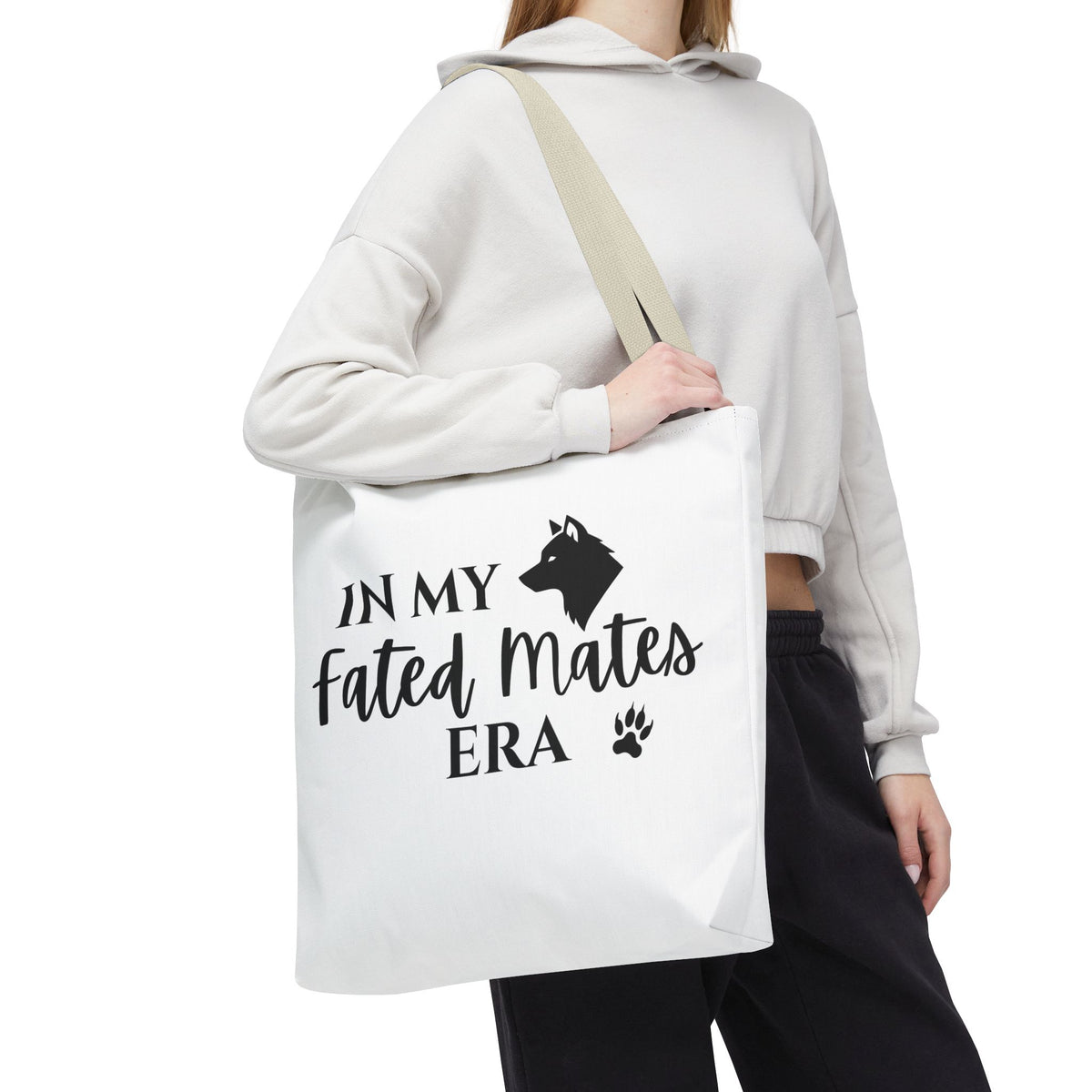 In My Fated Mates Era Tote Bag — Werewolf Paw Print Graphic Tote