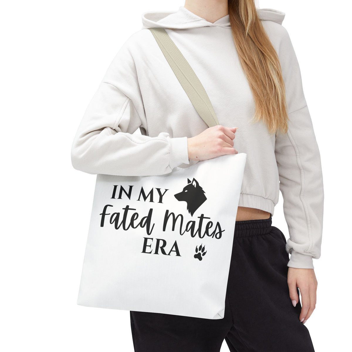 In My Fated Mates Era Tote Bag — Werewolf Paw Print Graphic Tote