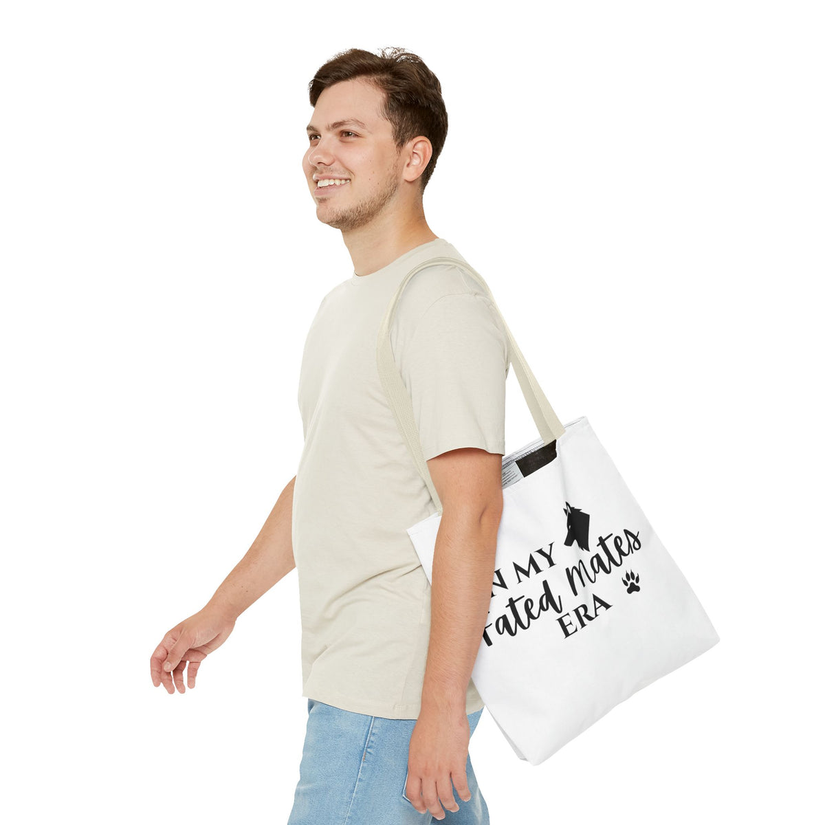 In My Fated Mates Era Tote Bag — Werewolf Paw Print Graphic Tote