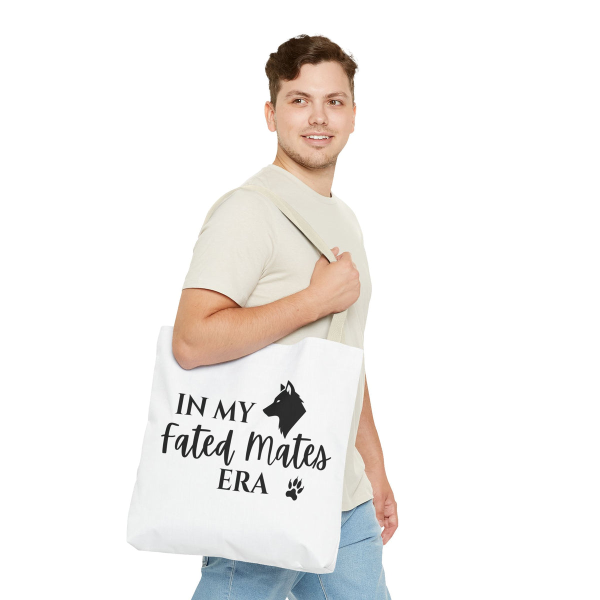 In My Fated Mates Era Tote Bag — Werewolf Paw Print Graphic Tote