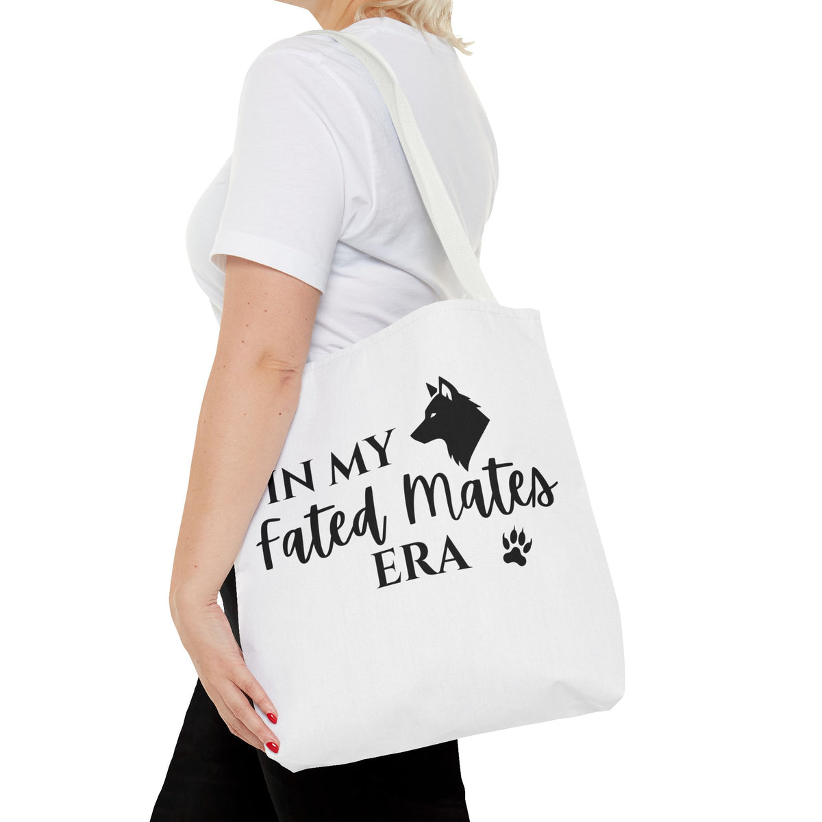 In My Fated Mates Era Tote Bag — Werewolf Paw Print Graphic Tote