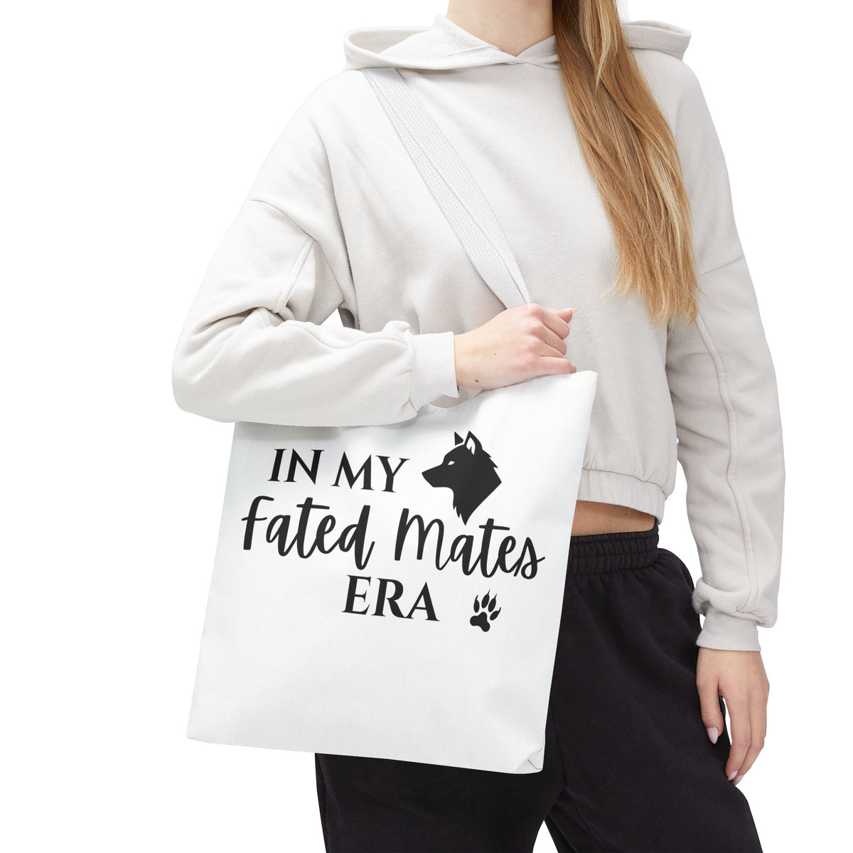 In My Fated Mates Era Tote Bag — Werewolf Paw Print Graphic Tote