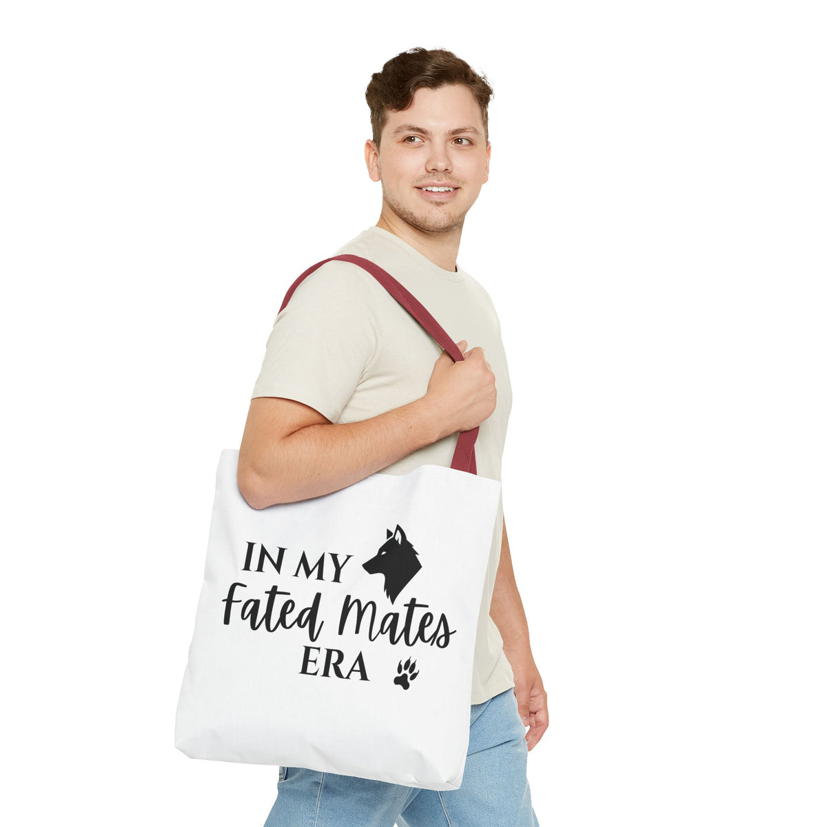 In My Fated Mates Era Tote Bag — Werewolf Paw Print Graphic Tote