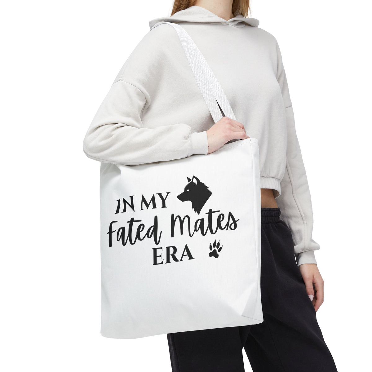 In My Fated Mates Era Tote Bag — Werewolf Paw Print Graphic Tote
