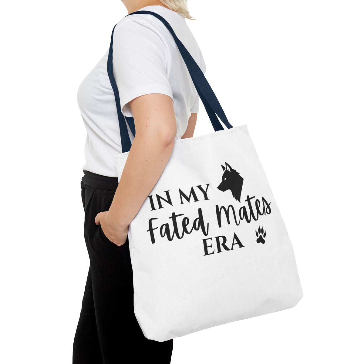 In My Fated Mates Era Tote Bag — Werewolf Paw Print Graphic Tote